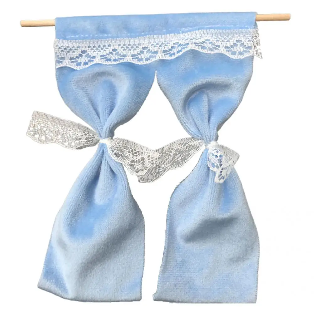 

Beautiful Simulation Lace Curtains Curtains Toy Fabric Pretend Play