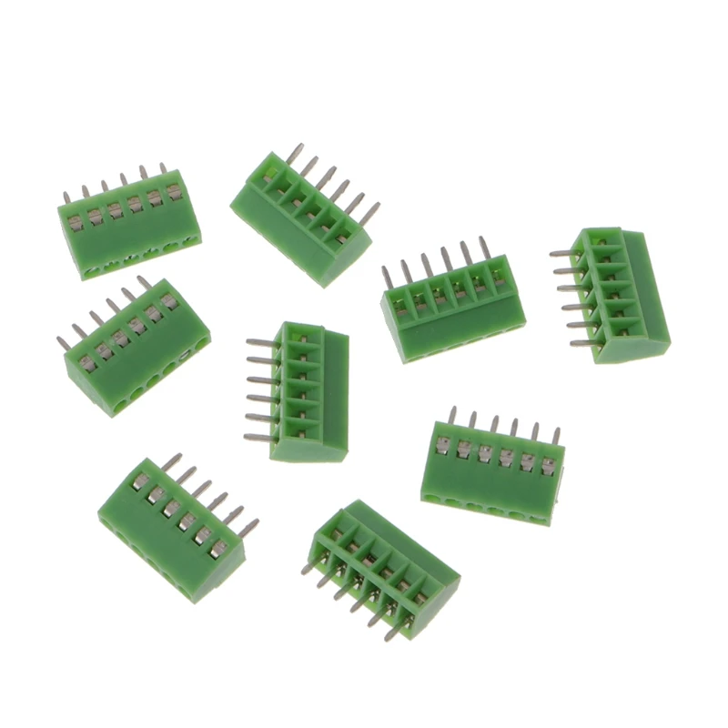 

10 Pcs 2Pin-10Pin Screw PCB Mounted Terminal Blocks Connector 2.54mm Drop Shipping