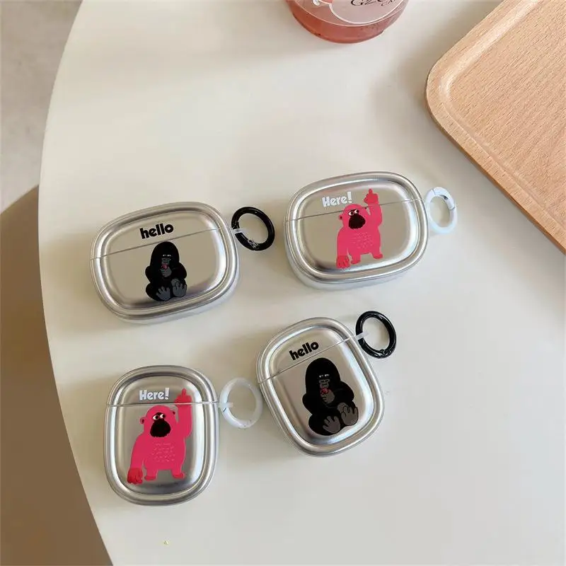 

For Airpods Pro Case,Funny Word Hello Here Case For Airpods 3 Case,Plating Silicone Earphone Cover Case For Airpods 1/2 Case