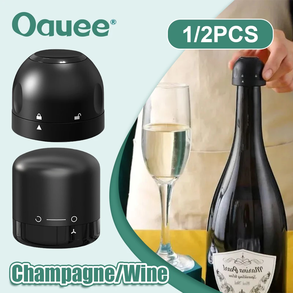 1/2Pcs Vacuum Red Wine Bottle Cap Stopper Silicone Sealed Champagne