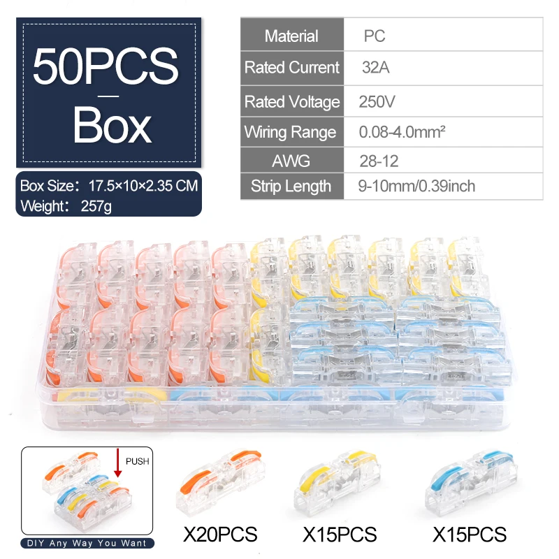 Boxed 50PCS T Mix