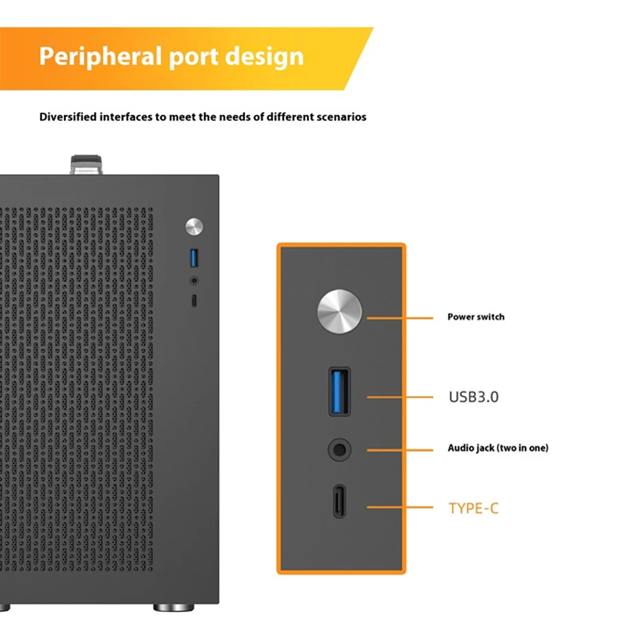 파워 트레인 X-Gamerx X100 Pro MATX PC 케이스 TYPE-C 포트 투명 측면 240 수냉 ATX SFX 파워 서플라이 미니 휴대용 케이스