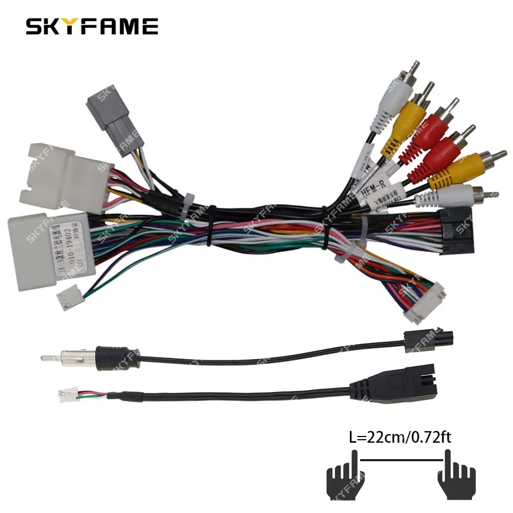 SKYFAME Car 16pin Wiring Harness Adapter Canbus Box Decoder Android Radio Power Cable RP5-MT-002 For Mitsubishi ASX RVR