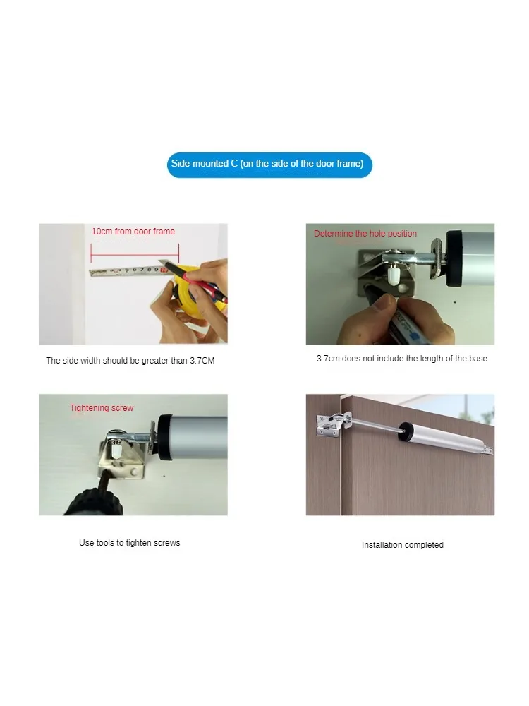 Warehouse Pneumatic Door Closer Simple Household Fireproof Automatic Door Closer Pneumatic er Positioning Safety
