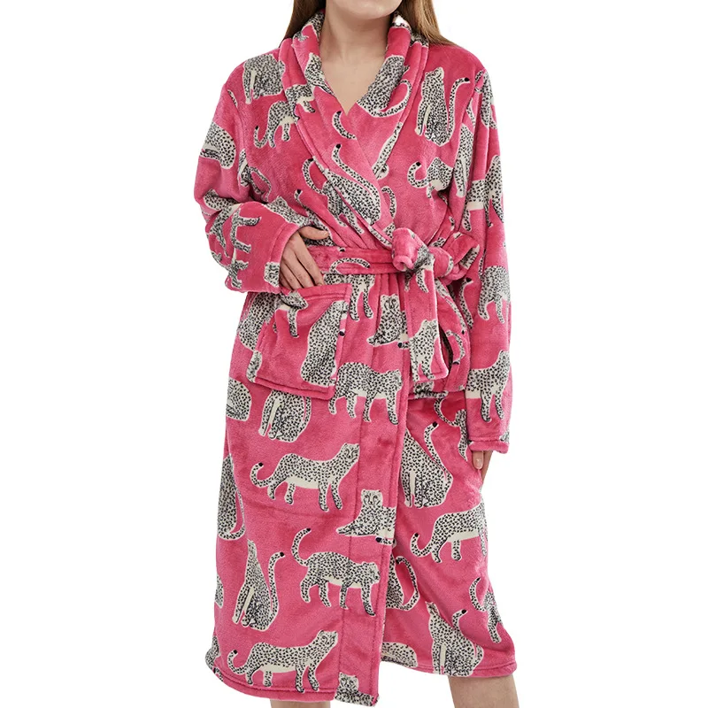 open lace back dress PJS x Susan G. Komen Leopard Robe