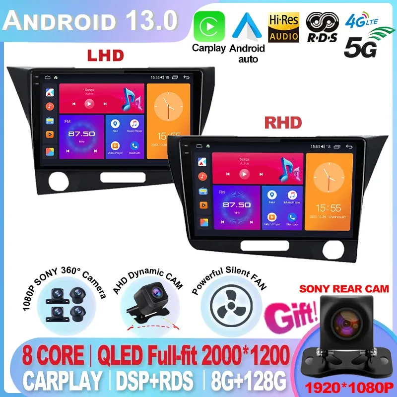 Per Honda Crz Cr-Z 2010 - 2017 8Gb 128Gb 2Din Stereo Mobil Android 13 Untuk Radio Mobil Pemutar Video Multimedia Gps Carplay Aud