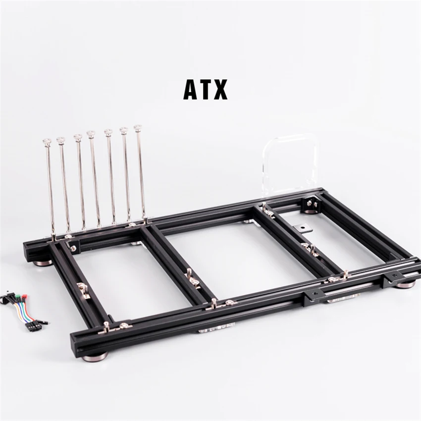 Atx pc Banco de Teste Liga de Alumínio Caixa do Computador Refrigeração Água Quadro Aberto Overclock ar Case Htpc Suporte Placa Gráfica