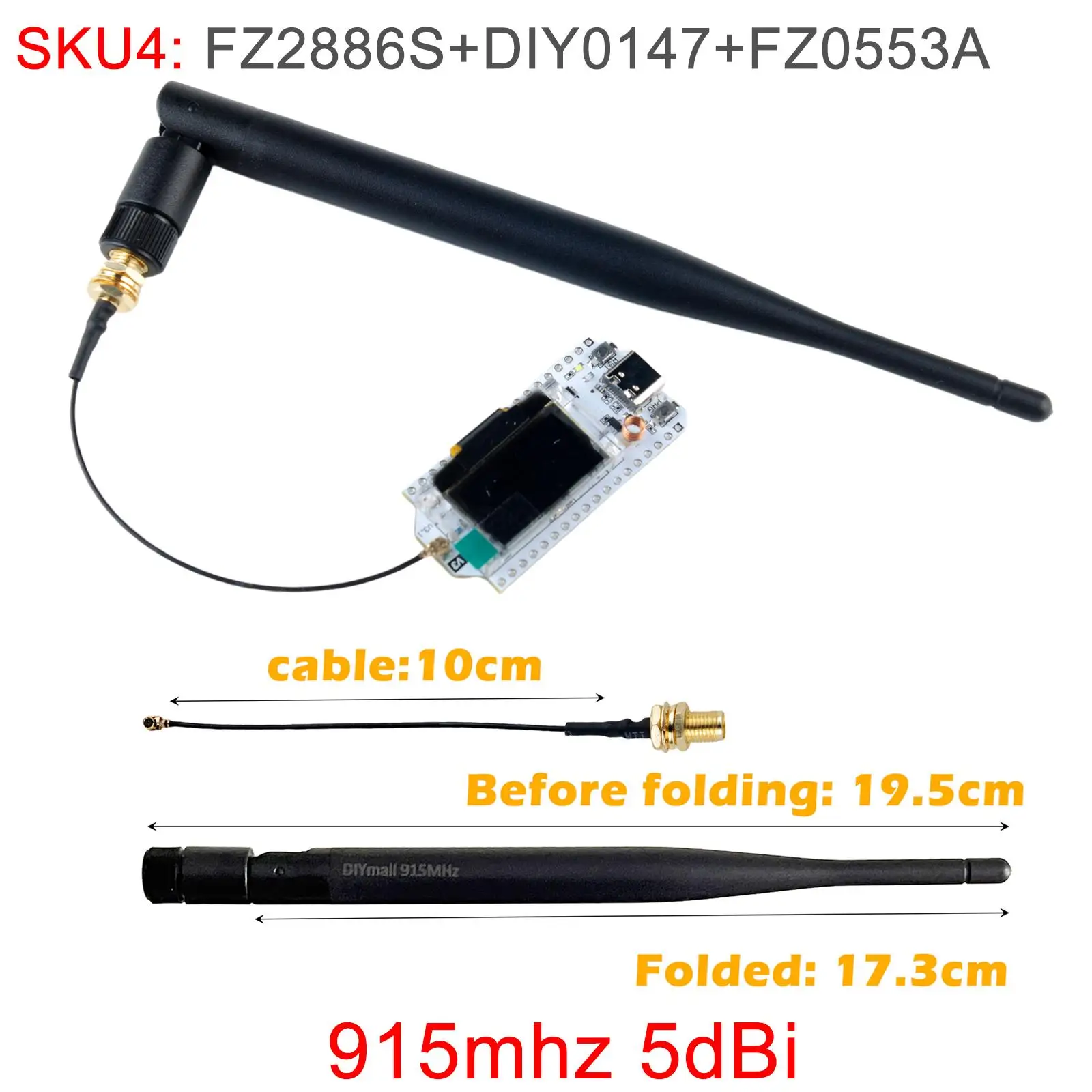 2sets ESP32 lora32 lora 32 V3 Kit SX1262 868MHz 915MHz 0,96 OLED Display Development Board für Meshtastic Geräte – Detail 11