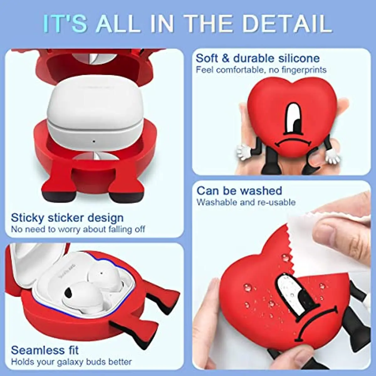Cute Samsung Galaxy Buds 2 Pro Custodia Per Telefono/Galaxy Buds Pro/Galaxy Buds Live Cute 3D Cartoon Design Custodia Morbida Per Auricolari In Silico