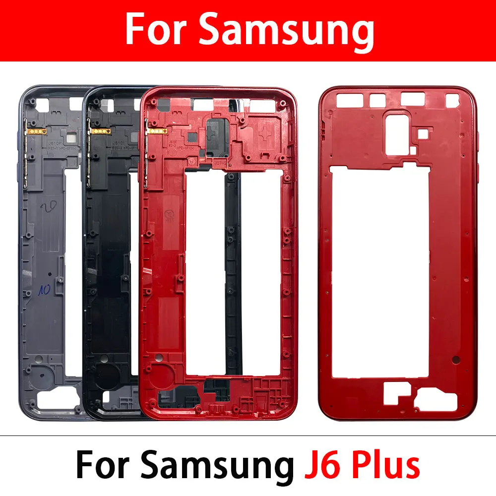 For Samsung J6 Plus J610 M52 5G Front Housing Chassis Plate LCD Display Bezel Faceplate Holder Frame