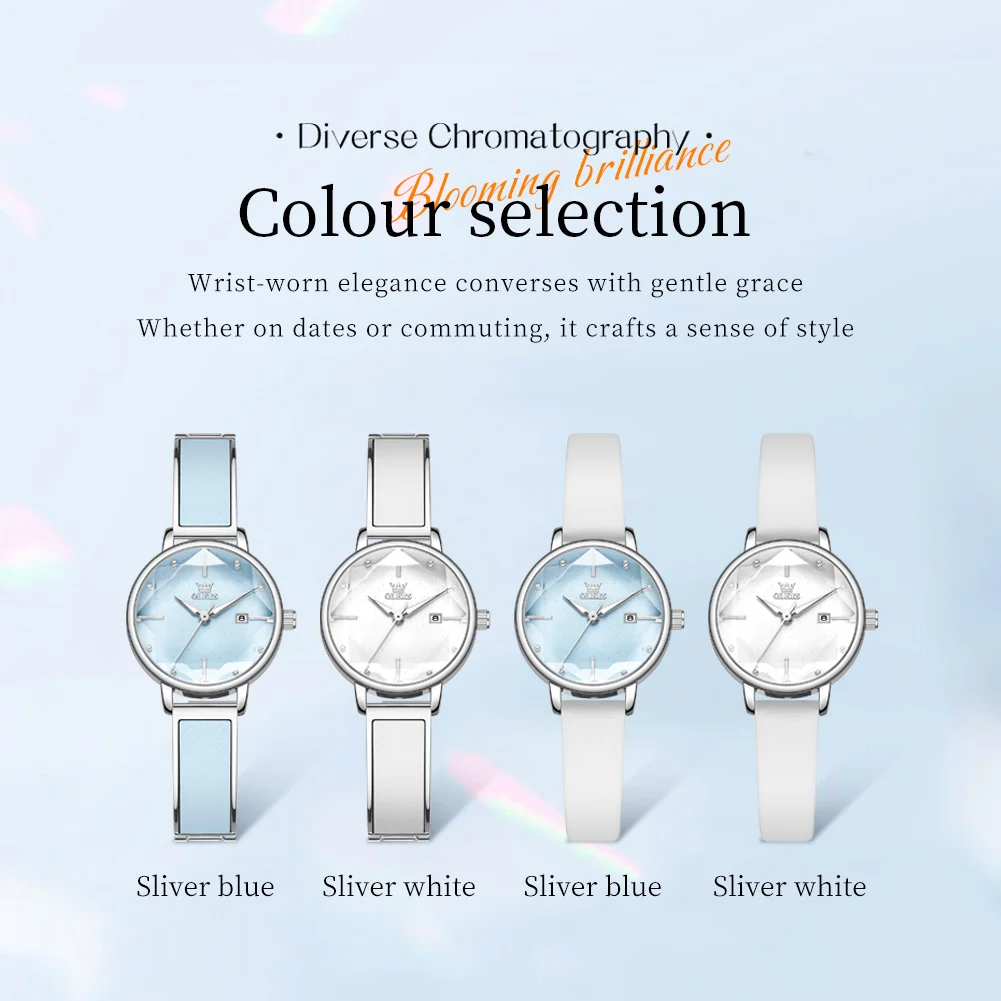 OLEVS 5656 Woman's Watch Elegant Luxury Waterproof Moonswatch Mechanical Watch For Women Roman Scale Classic Ladies Wristwatch