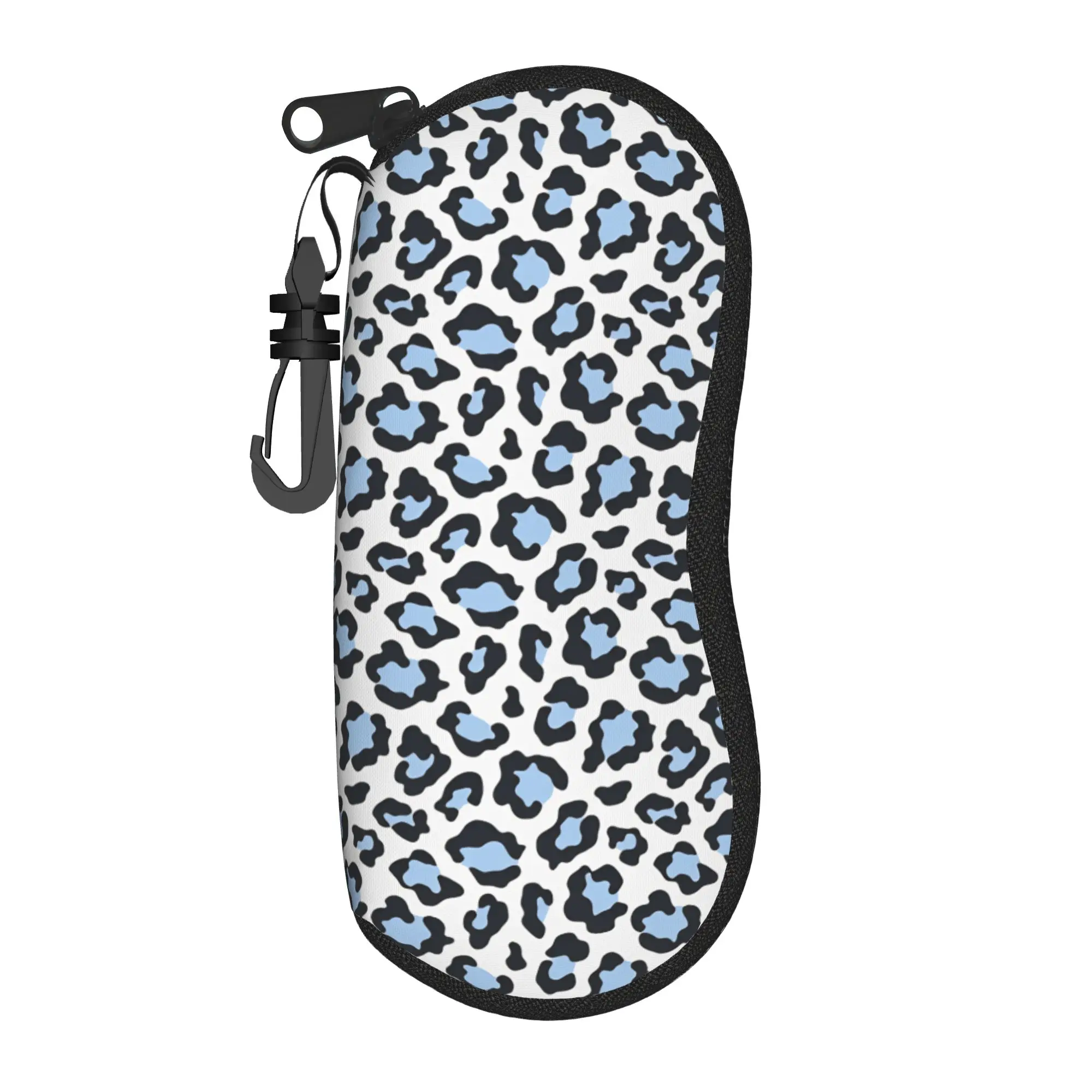 Leopard Print Stylish Eyewear Case with Zip Closure