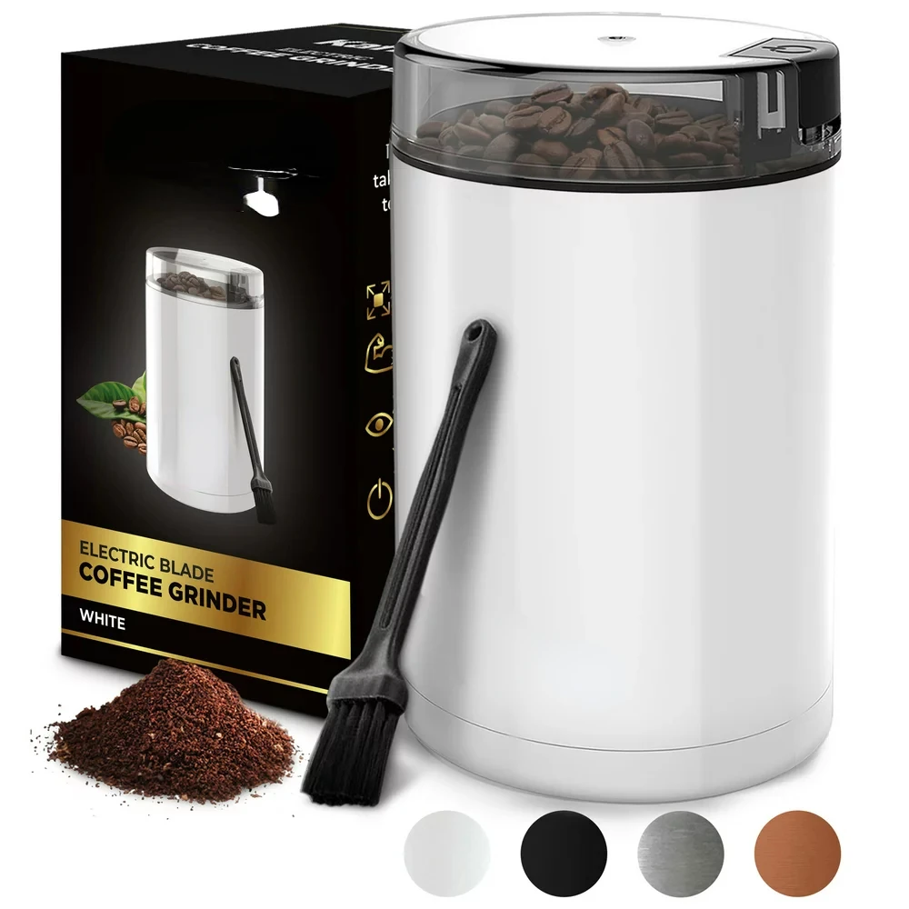 

Coffee Grinder, Spice Grinder,3.5oz/14 Cup, White