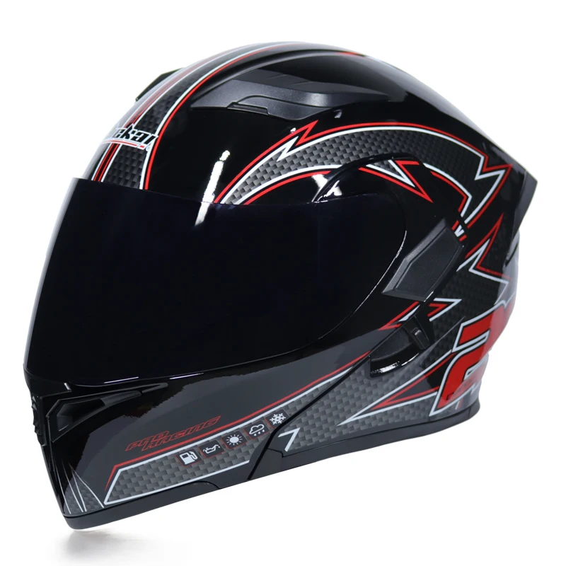 Casco de motocicleta de doble escudo DOT, Recién llegado, aprobado abatible, para todos los niños