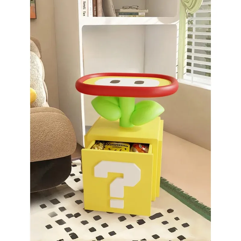 Living Room Coffee Table,Children's Creative Sofa Side Table, Cartoon Home Bedroom Bedside Table, Simple Storage Rack