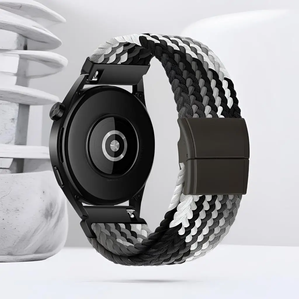 Fashion Magnetic Nylon Strap - Elegant Replacement Band, 18/20/22mm Adjustable Size
