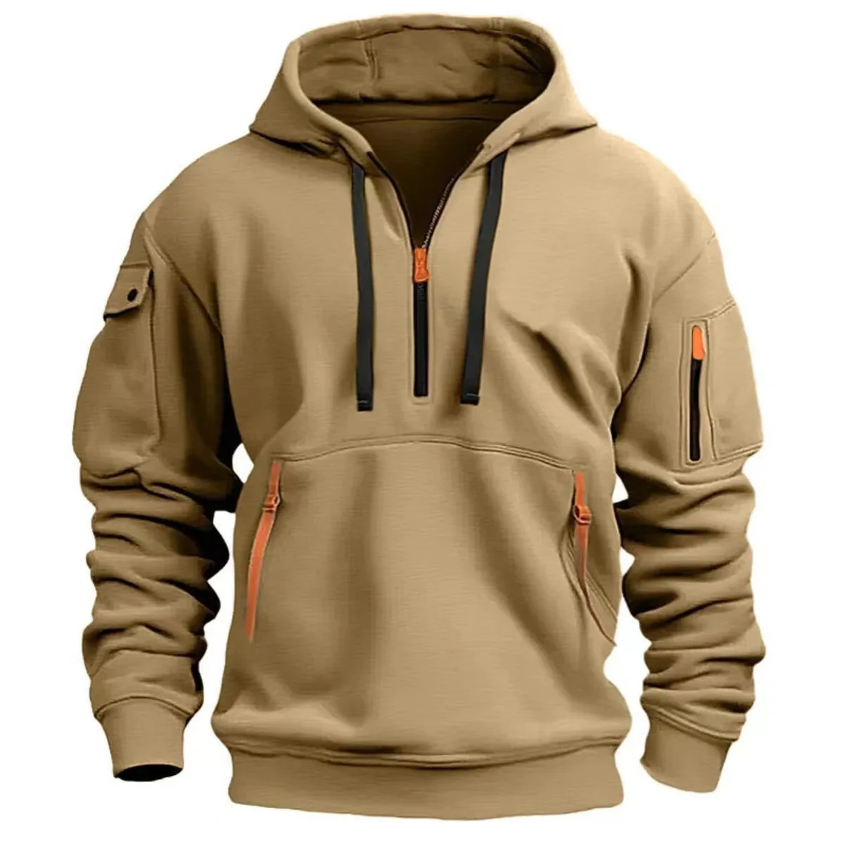 Korean Style Men Vertical Bar Color Matching Sweatshirts Casual Streetwear Loose Drawstring Hoodies S-3XL winter sweatshirt