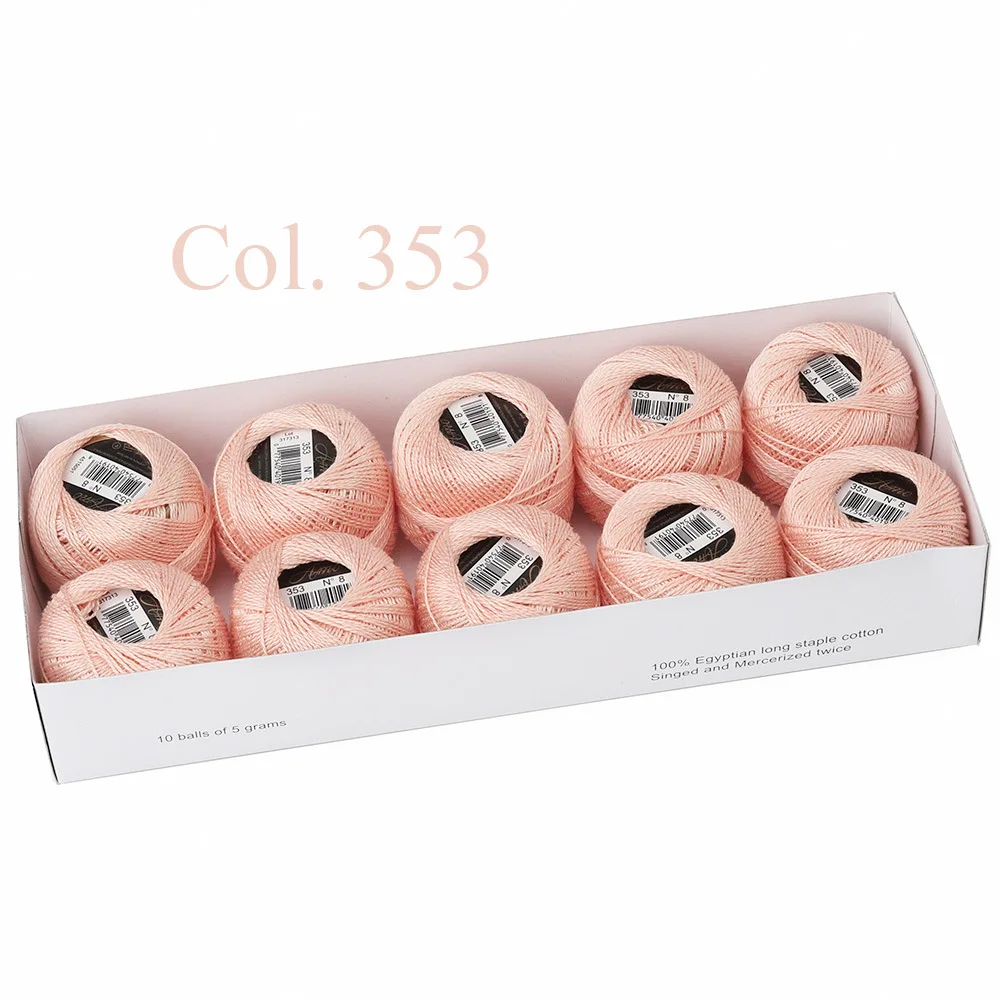Egyptian Long Staple Cotton Embroidery and Hand Sewing Thread Set - 10 Balls