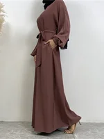 Robe Hijab pour Femme Musulmane, Vêtement Islamique Modeste, Ramadan, Caftan Marocain, Turquie, Abaya 5