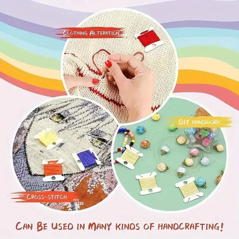 100pcs Embroidery Floss Organizer Bobbins Plastic Thread Cards For Cross Stitch Thread Holder Sewing