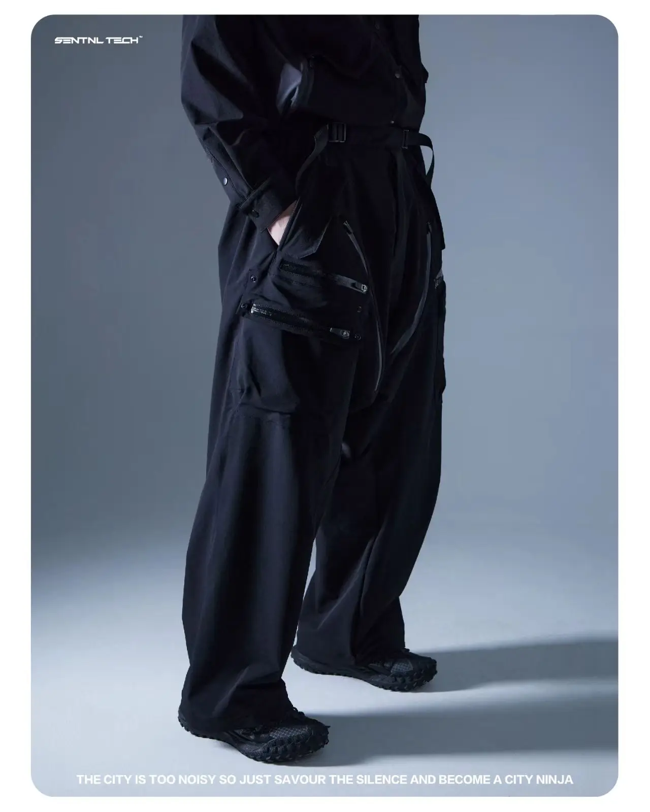 Silenstorm 25 aw Functional windbag low-waisted relaxed cargo wide-leg pants loose-fit multipocket leg op adjustment techwear