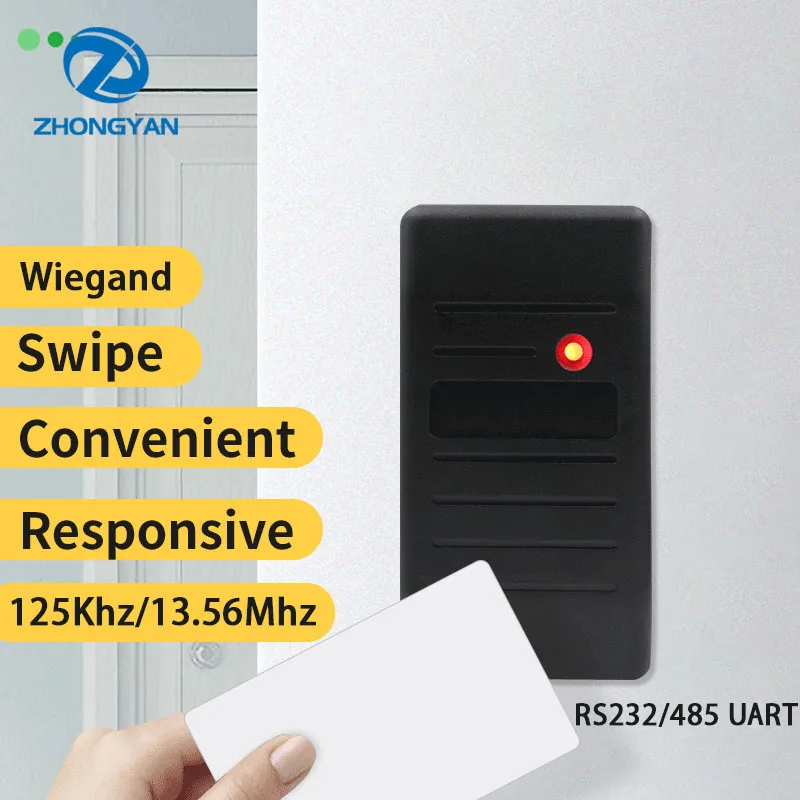 

13.56mhz NFC Waterproof Access Control Reader RFID Support IC Mifare Card Reader With Wiegand RS232 RS485 UART Serial Port