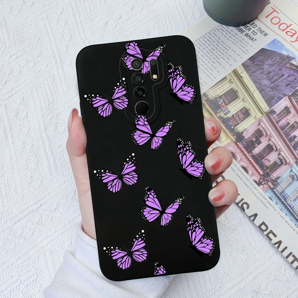 thumbnail image 1 of Case For Xiaomi Redmi 9 9A 9C Colourful Liquid Silicone Anti Slip Phone Back Cover For Redmi 9 A C Full Protection Shell Bumper, 1 of 5