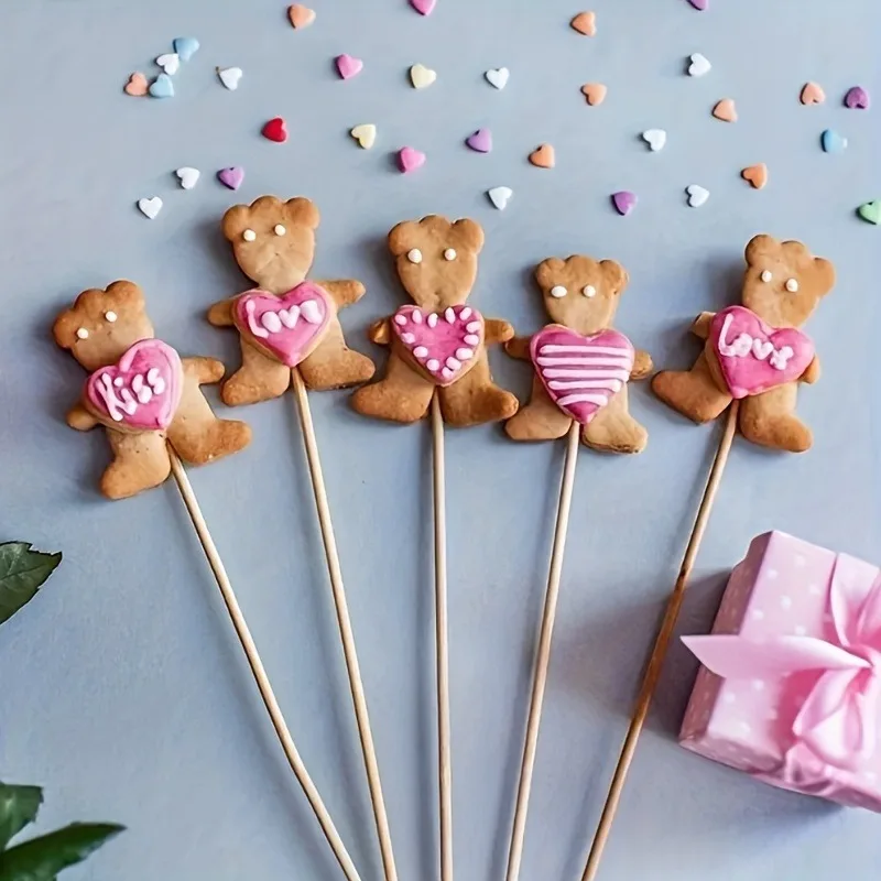 Wood Crafts 100Pcs Round Wooden Stick DIY Handmade Building Model Material Solid Wood Stick Small Easter Gift