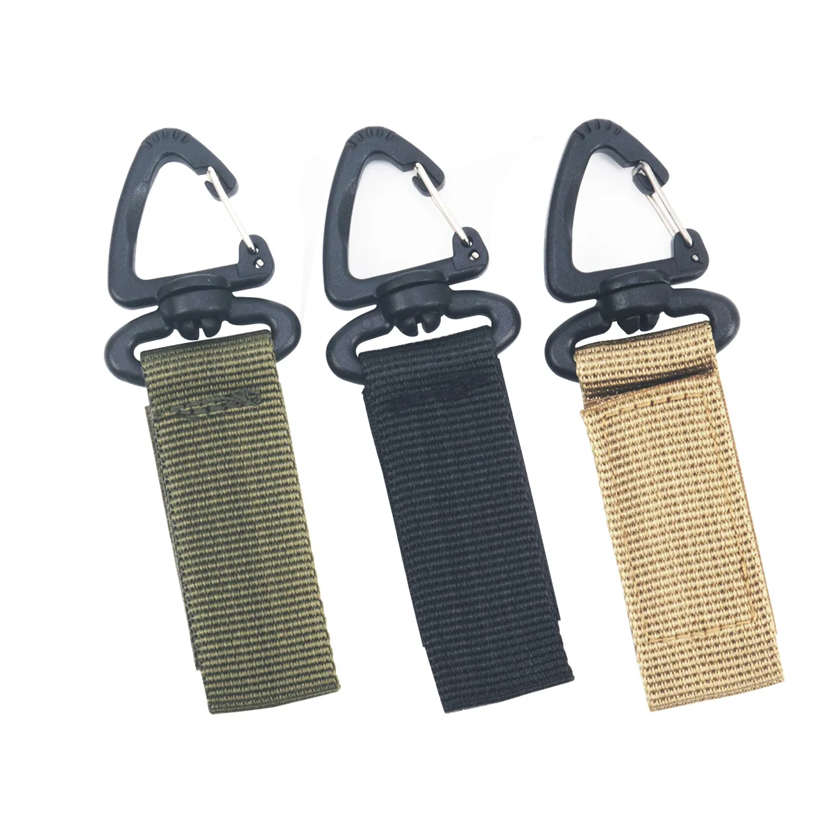 Outdoor 360-Grad-Drehung Nylon Karabiner Schlüsselhaken MOLLE Gurtband Schnalle Gürtelschnalle Hängen Camping Klettern Rucksack Zubehör – Detail 1