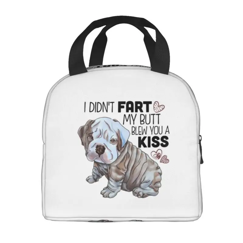 Custom English Bulldog Lunch Bag Men Women Thermal Cooler Insulated Lunch Box for Adult Office