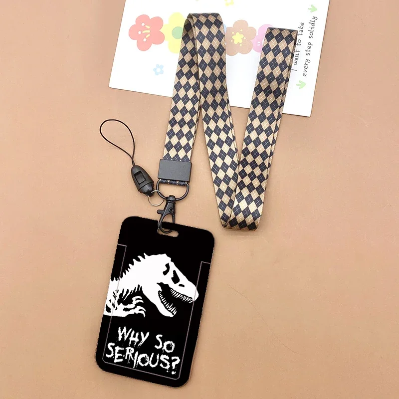 Versatile Animal Print Lanyard with ID Badge Holder & Charm