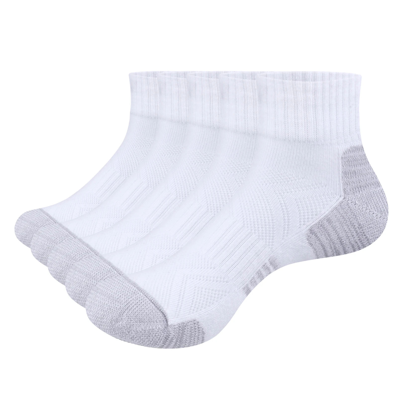 

YUEDGE Womens Ankle Socks Athletic Running Moisture Constrol Cotton Quarter Socks for Women Size 34-44,5 Pairs