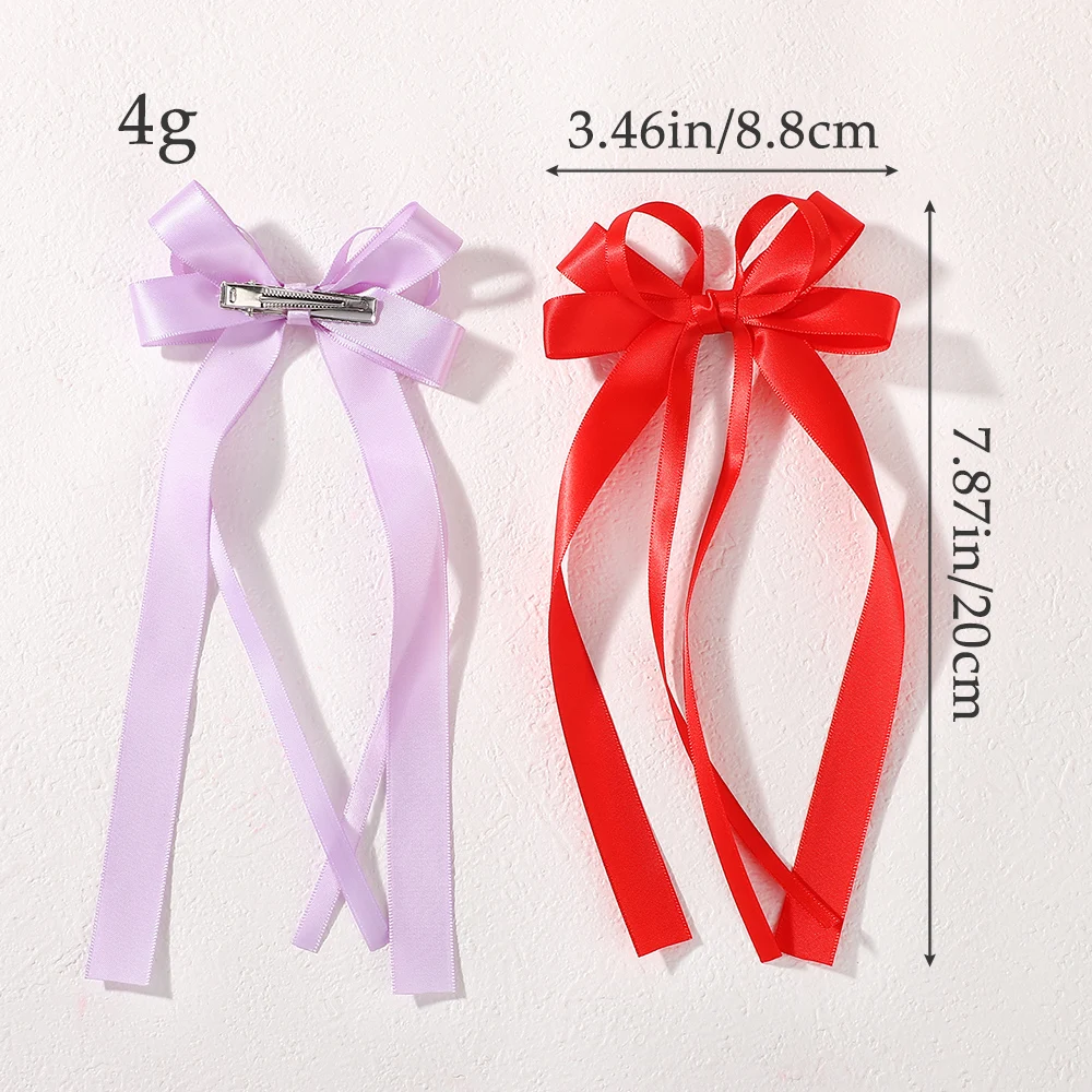 Elegant Black and White Bow Hair Clips
