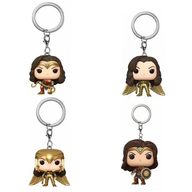 Брелок FUNKO из Лиги справедливости, чудо-женщина WW84 1984, Карманный Брелок, экшн-фигурка, игрушки для детей, подарок на Рождество