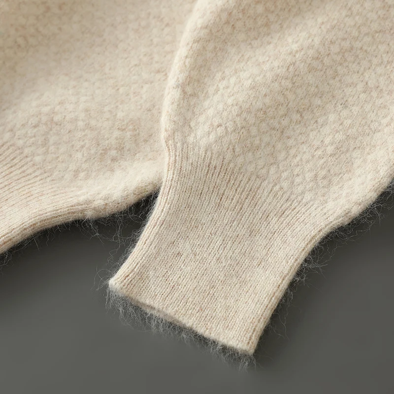 DjzDsm Maglione da uomo con colletto polo in cashmere visone 100% maglione da lavoro casual in cashmere nuovo maglione lavorato a maglia autunno e inverno 5