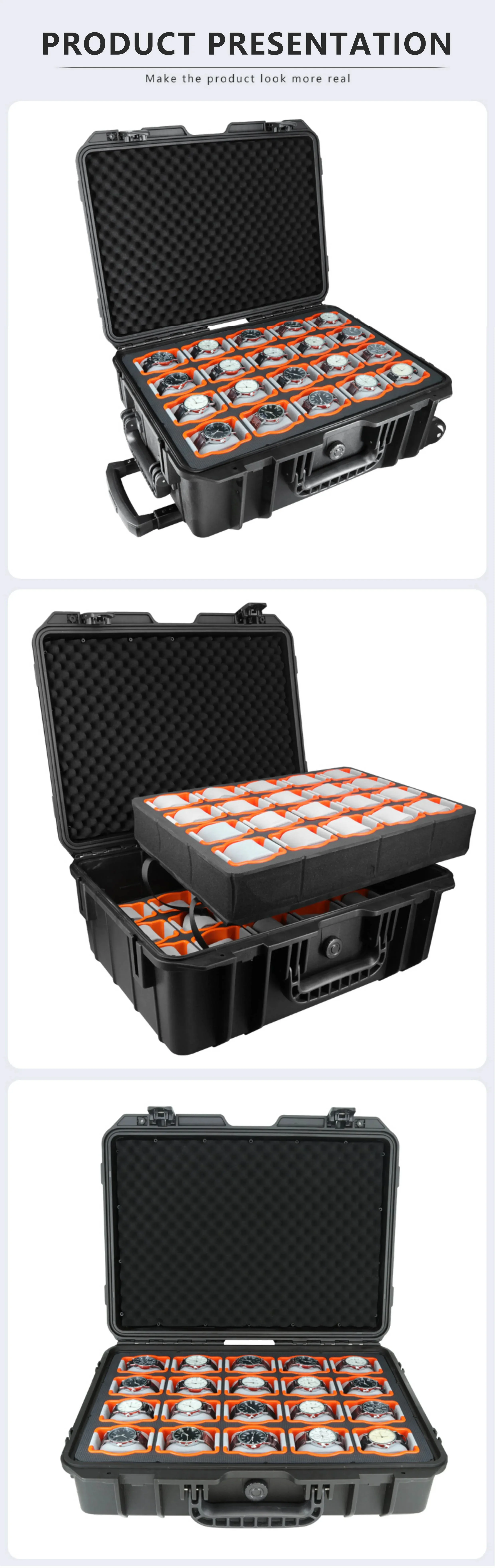 Waterproof Watch Storage Box for Men with Secure Anti-Drop Design, Portable Jewelry Dis... - SKU WSB01521 - UGI Packaging