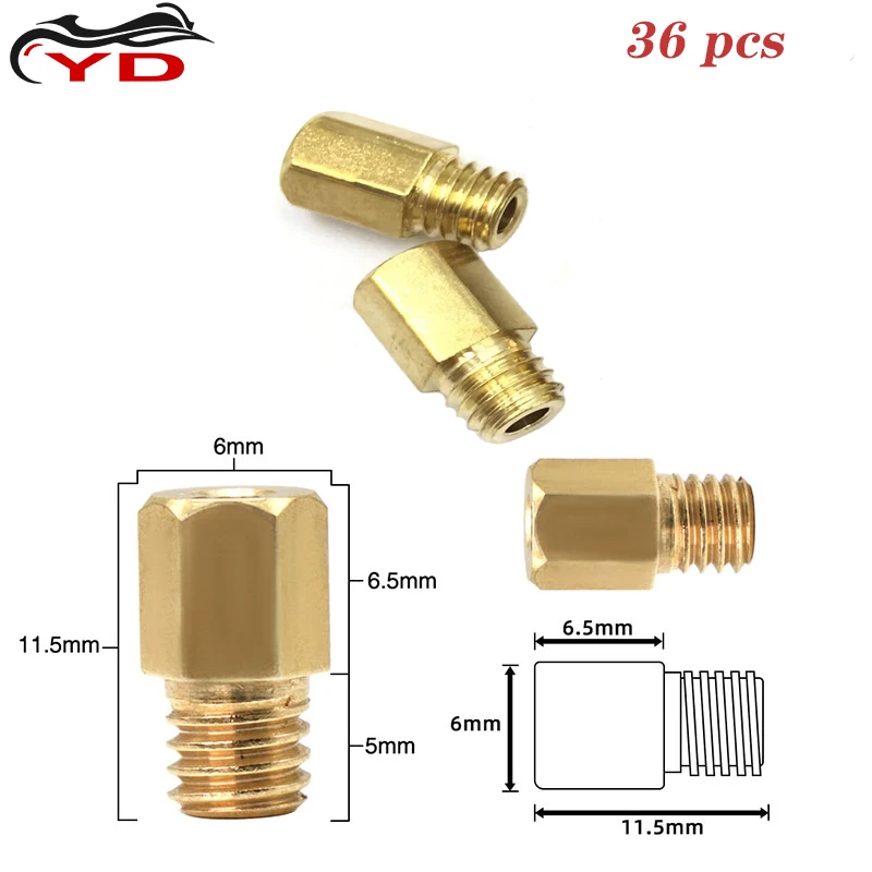 

36 pcs Hex Type Main Jets for MIKUNI VM TM TMX Carburetor Motorcycle Scooter Injectors Nozzle Size 90-440