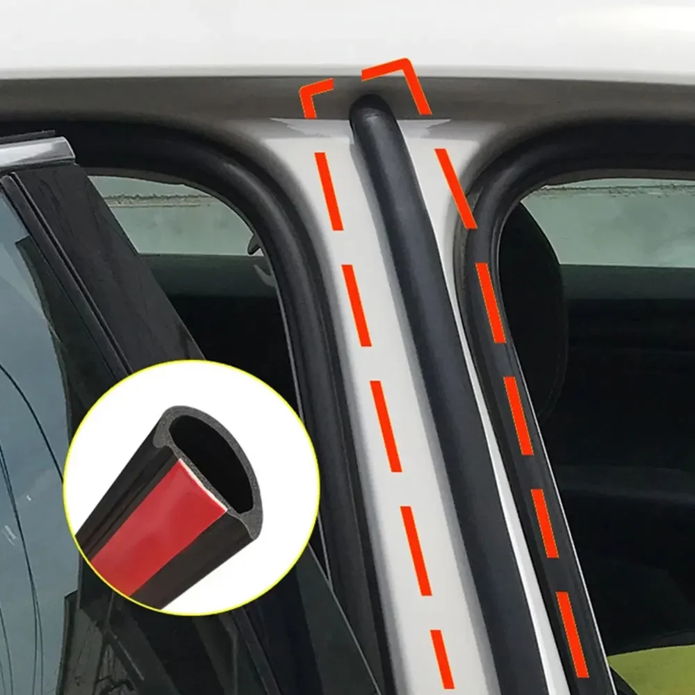 

1pc DIY Car B Pillar Seal Strips Sticker Soundproofing Waterproof Car Sealing Strip Automobile Decoration Universal Accessories