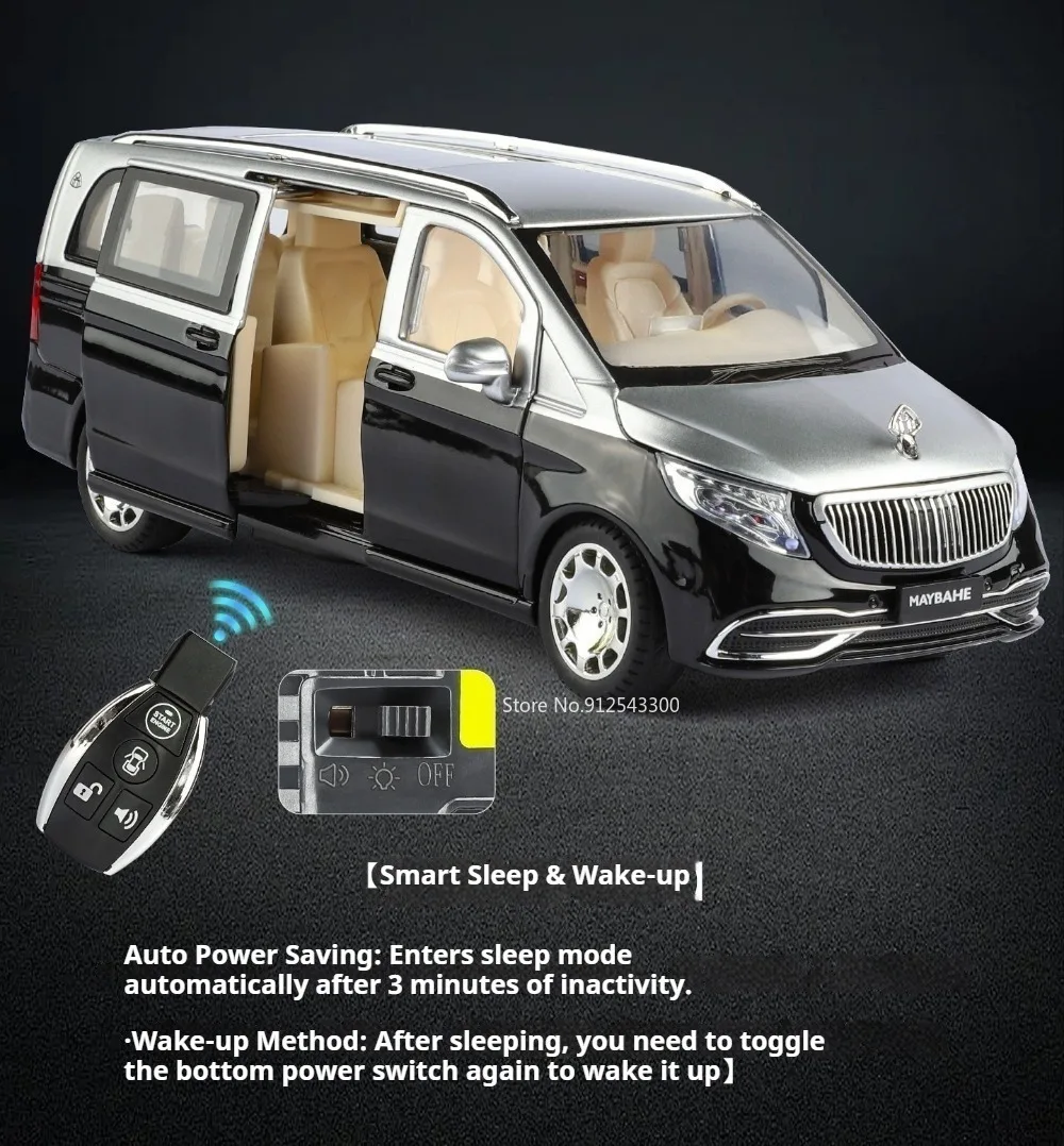 1:24 Alphard VS680 Ferngesteuertes Automodell Spielzeugmodelle mit Aluminiumkarosserie Gummireifen Geschäftsfahrzeugmodelle mit Musik und Licht Geschenke – Detail 25