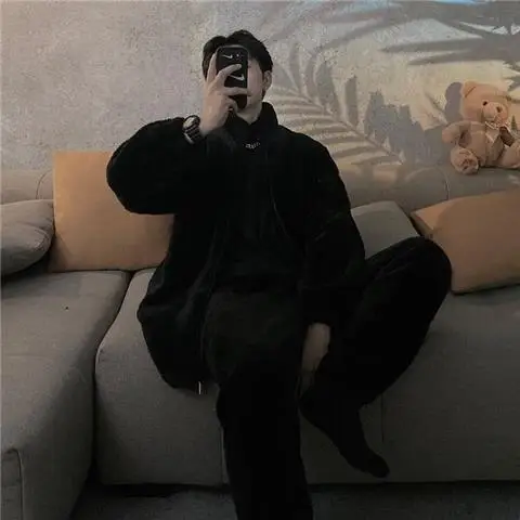 Couple Pajamas Women Autumn and Winter Coral Fleece Warm Suit Flannel Velvet Thickening Men and Women's Home Service