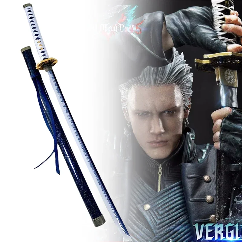 Yamato Katana Japanese Samurai Devil May Cry 5 Cosplay Prop Vergil Sword Ninja Real Size Katana Living Room Decoration Toy Japanese Katana