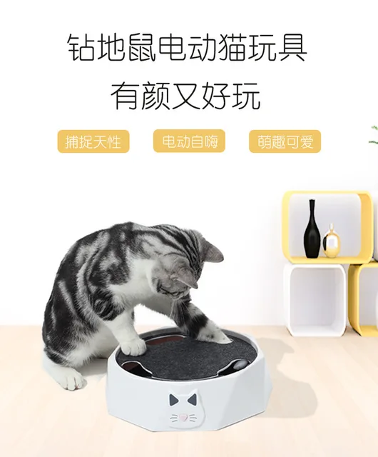 Cat Toy Electric Mouse Gear Adjustable Cats Turntable