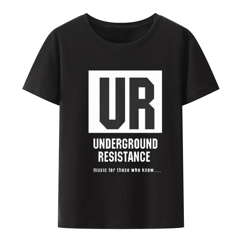 Unterirdischen Widerstand Detroit Techno Pioneers Jeff Mills Robert Hood Acid House Baumwolle T Shirt Männer Frauen Casual Streetwear