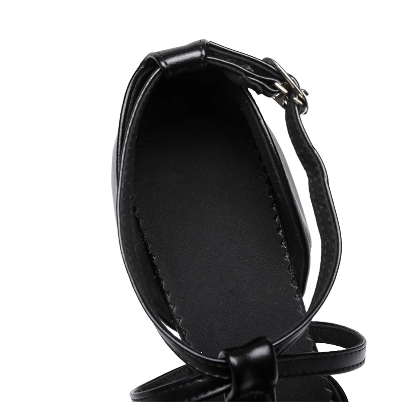 Dance Shoes HROYL Latin Dance Shoes Women Mid-heel 6CM Ladies Adult Soft-soled Professional Sandals Waltz Dancing shoes Double Winding Belt