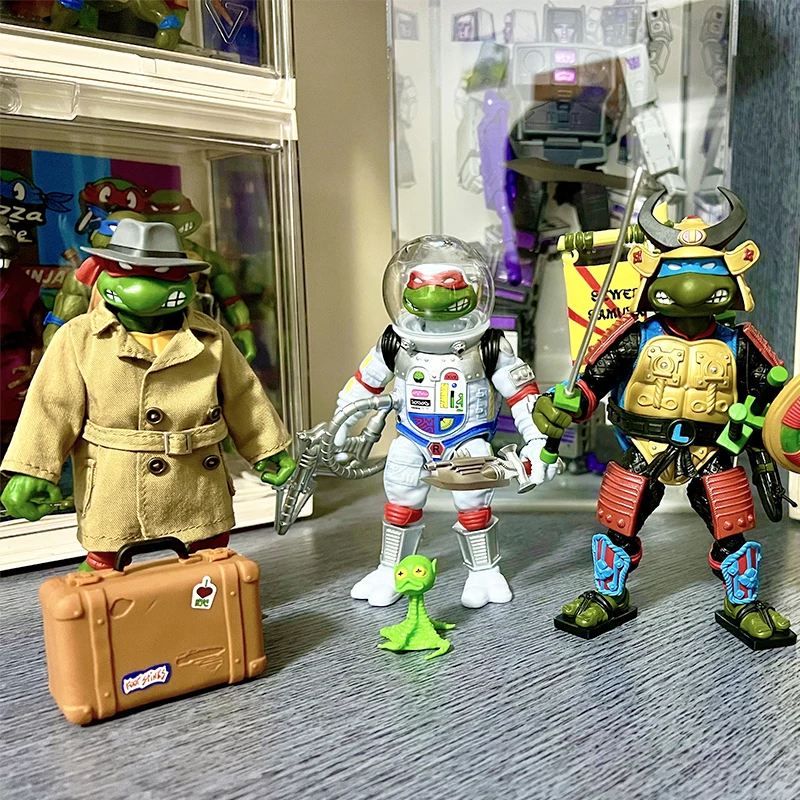 

In Stock Super7 Ninja Wave 8 Robotic Rocksteady Space Cadet Raphael Genghis Frog Shredder Collectible Action Toys Gifts