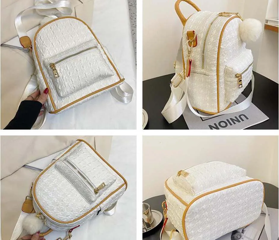 New Arrival Women Fashion Pu Soft Leather Double Zipper Shoulder Bags Large Capacity Backpack Handbag Casual Travel Backpacks 6