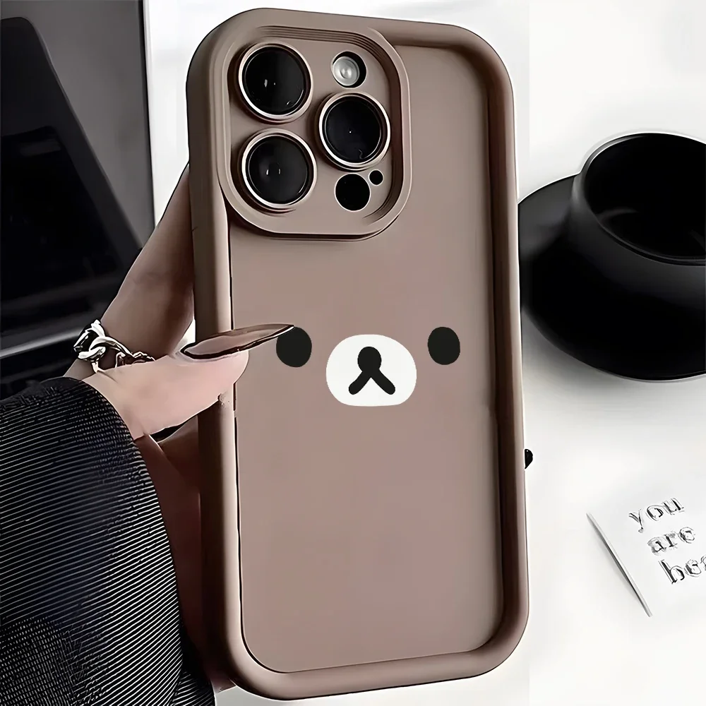 Cute Rilakkuma Bear Shockproof Phone Case - Soft Protective Cover