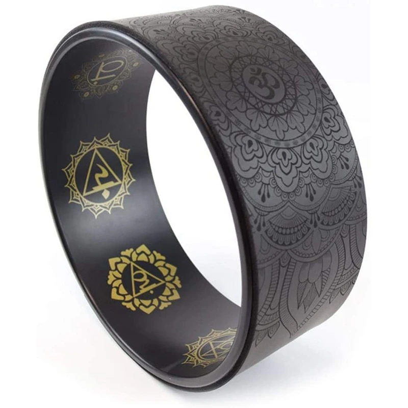 

Новинка, колесо для йоги, натуральное Вспомогательное колесо для йоги, массажное колесо с узором мандалы, артефакт, Пилатес, круг для йоги