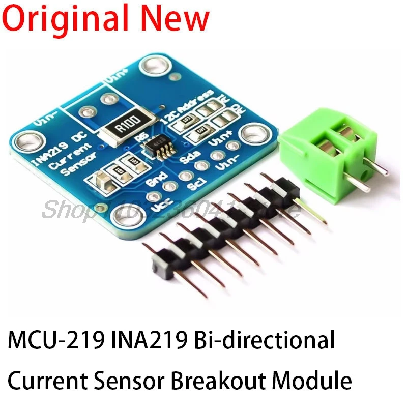 MCU-219 INA219 Bidirektionales Stromsensor-Breakout-Modul I2C Zero Drift Power Monitoring Sensormodul