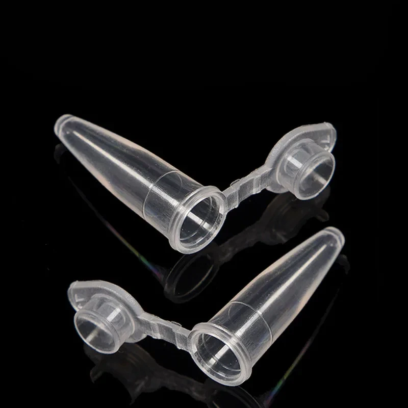 0.2ml Centrifuge Tube Test Tubes Transparent Plastic Tube Container Science Laboratory Test Accessories Lid ,100/500/1000Pc